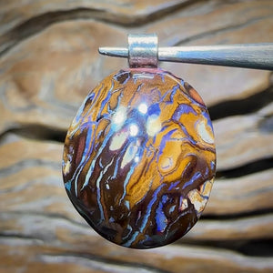 Solid Queensland Boulder Opal Pendant Awesome Wearable Tribal