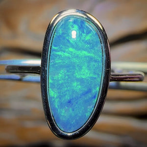 Sterling Silver - Queensland Boulder Opal Doublet Ring