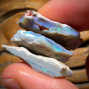 46.1cts - 3x Lightning Ridge Opal Rough Parcel