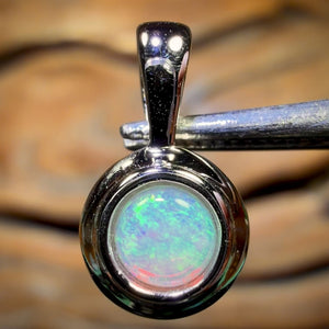 Sterling Silver - Solid South Australian Crystal Opal Pendant