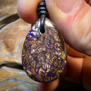 28 x 20mm - Drilled Tribal Queensland Boulder Opal Necklace