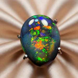 “Set in Stone” - Private Collector Acquisition  - 2.3cts Gem Lightning Ridge Black Opal